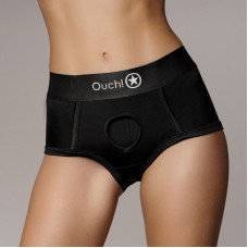 Ouch! By Shots Vibrating Strap-on Brief - XS/S - Black