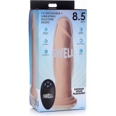 Xr Brands Swell - Pripučiamas ir vibruojantis silikoninis dildo - 7 / 18 cm