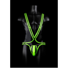 Ouch! By Shots Body-Covering Harness - Glow in the Dark - S/M