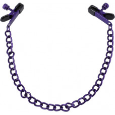 Doc Johnson Chained Up - Nipple Clamps - Purple