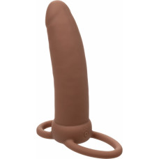 Calexotics Thick Dual Penetrator / Brown skin tone