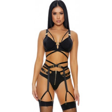 Forplay Buckle Up - Lingerie Set - L