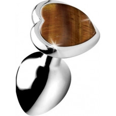 Xr Brands Tiger Eye Heart - Butt Plug - Small