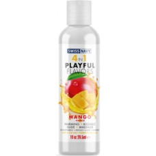 Swiss Navy 4 vienā Lubrikants ar mango garšu - 1 fl unce / 30 ml