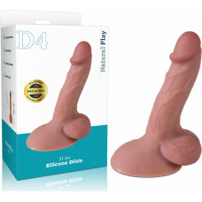 Erospace SILIKONA DILDO 21 CM NATURAL PLAY D4