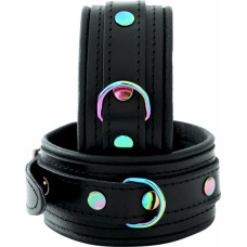 Kiotos Leather Leather Ankle Cuffs Black Rainbow