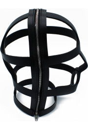 Kiotos Leather Black Leather Head Cage with Zipper