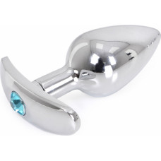 Kiotos Steel Aluminium Handle Buttplug Blue Gem