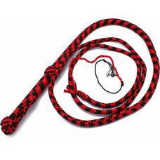 Kiotos Bdsm Nylon Bullwhip Black & Red 270 cm