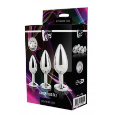 Dream Toys GLEAMING LOVE SILVER PLUG SET