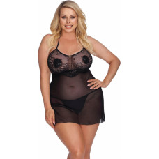 Anais LIVA black chemise XXL+ (czarna halka)