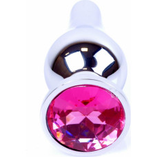 B - Series Heavyfun Plug-Jewellery Silver BUTT PLUG- Pink