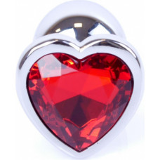 B - Series Heavyfun Plug-Jewellery Silver  Heart PLUG- Red