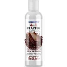 Swiss Navy 4 In 1 Lubricant with Chocolate Sensation Flavor - 1 fl oz / 30 ml