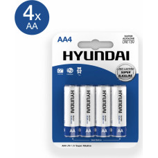 Hyundai Super Alkaline AA Batteries 4 pcs