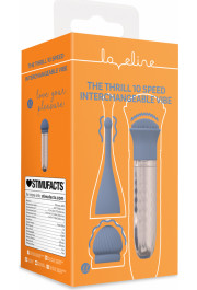 Loveline By Shots The Thrill - 10 Speed Interchangeable Vibrator - Blue