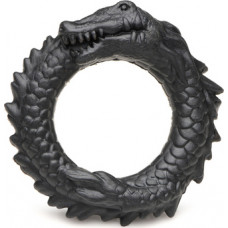 Xr Brands Black Caiman - Silicone Cock Ring - Black