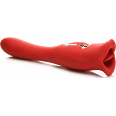 Xr Brands Kiss and Tell Pro - Dual-Ended Kissing Vibrator - Red