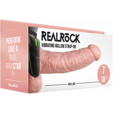 Realrock By Shots Vibrējoša doba siksna ar bumbiņām - 7 / 18 cm