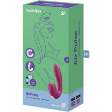 Satisfyer Sunray - ievietojams dubultā gaisa impulsa vibrators - Berry