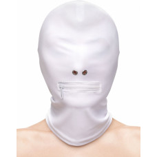 Ns Novelties Zippered Mouth Hood / White