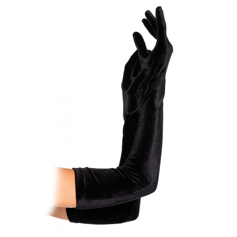 Leg Avenue Velvet Opera Length Gloves