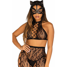 Leg Avenue Vegan leather studded catmask