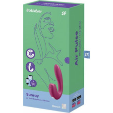 Satisfyer Sunray – įdedamas dvigubas oro impulsinis vibratorius – Berry