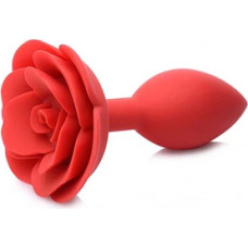 Xr Brands Booty Bloom - Silicone Rose Anal Plug - Red