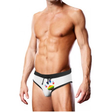 Prowler Swim Brief White Oversized Paw - S