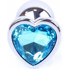 B - Series Heavyfun Plug-Jewellery Silver  Heart PLUG- Light Blue