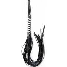 Argus Black White Long Stripe Flogger