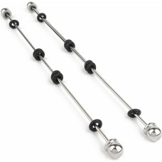 Mr. Steel Nipple Sticks with Ball 20cm / Silver