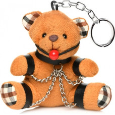 Xr Brands Gagged Teddy Bear Keychain - Brown