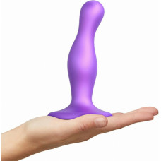 Strap-On-Me - Dildo Plug Curvy Metallic Purple L