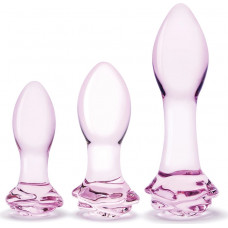 Glas - Rosebud Butt Plug Set 3 gab