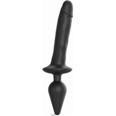 Strap-On-Me - Switch Plug-in Realistic Dildo Black XXL