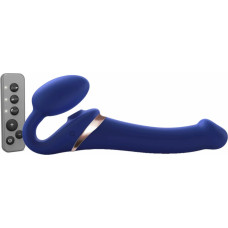 Strap-On-Me - Strap-on Multi Orgasm Remote Controlled 3 Motors Blue M