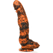 Xr Brands Sabretooth - Silicone Dildo - Orange/Black