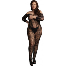 Le Désir By Shots Lace Sleeved Bodystocking - Plus Size