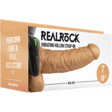 Realrock By Shots Vibrējoša doba siksna ar bumbiņām - 7 / 18 cm