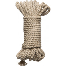 Doc Johnson Bind and Tie - 6mm Hemp Bondage Rope - 30 ft - Natural