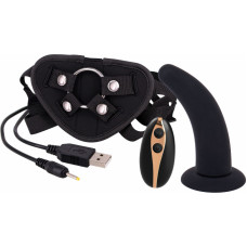 Seven Creations Vibration Dildo Strap-On 5inch / Black