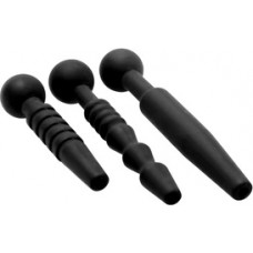 Xr Brands Dark Rods - 3 Piece Silicone Penis Plug Set