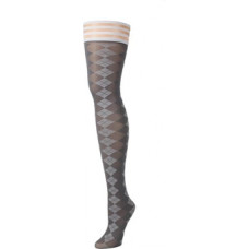 Kixies Par 4 - Thigh High - B - Grey