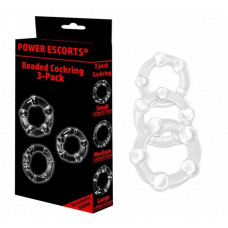 Boss Of Toys Beaded cockring 3 pack transparent in colour box