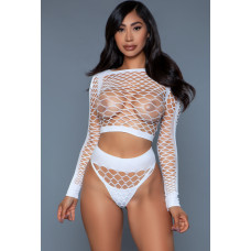 Bewicked Play With Me Bodystocking - WH / OS