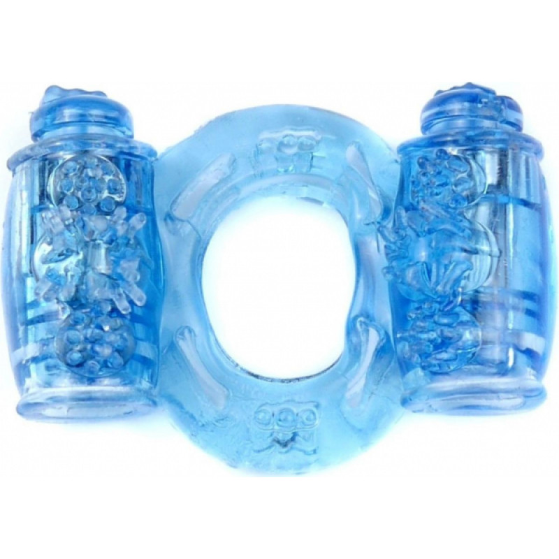 B - Series Easylove Pierścień-Vibrating CockRing Double Blue