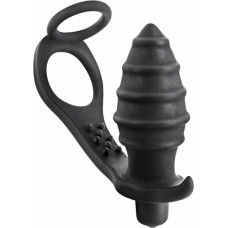 Blue Junker PROSTATE STIMULATOR COCKRING PLUG AP071 BLACK