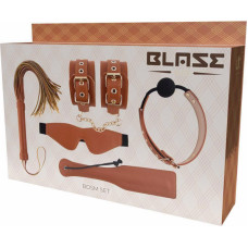 Dream Toys BLAZE ELITE BDSM SET COGNAC VEGAN LEATHER